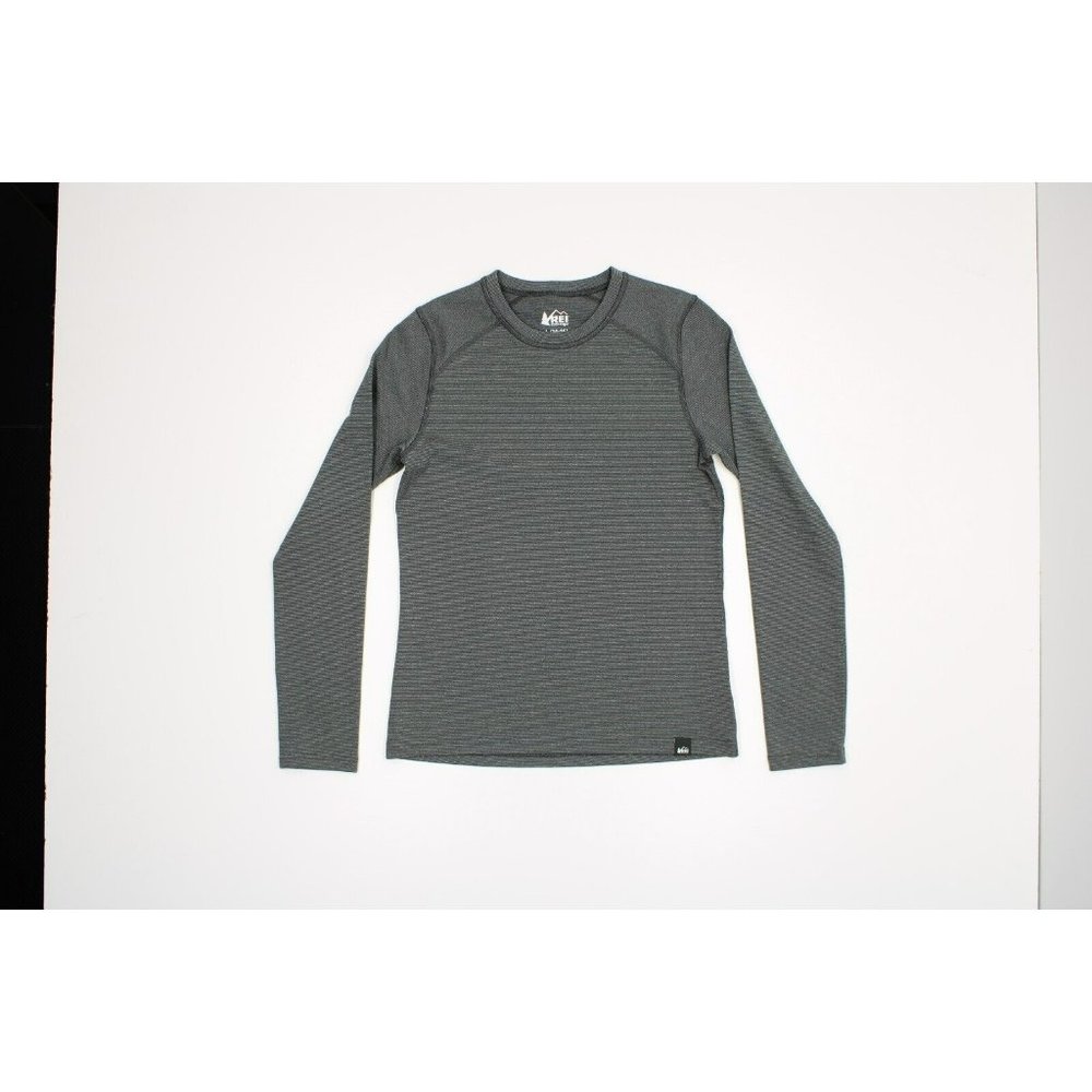 REI Co Op Boys Size L (14-16) Mock Neck Long Sleeve Shirt Gray